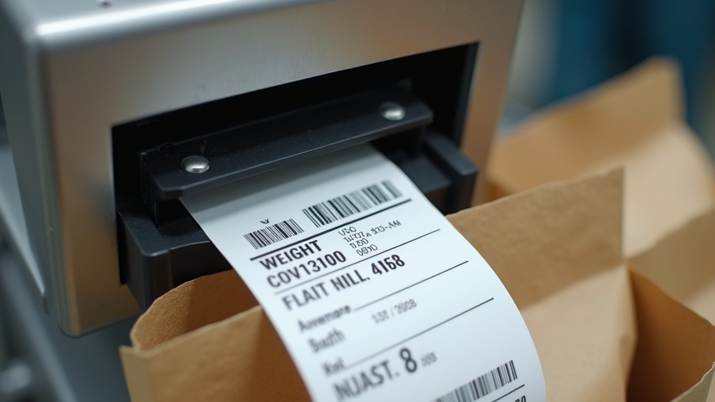 Thermal label printer for industrial use
